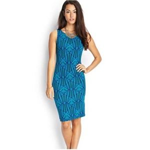 FOREVER 21 | Tribal Print Midi‎ Dress | M